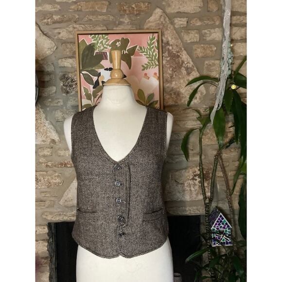 🤎 Vintage-Inspired Tweed Vest - CoodeBear - Size 12T - Picture 3 of 7